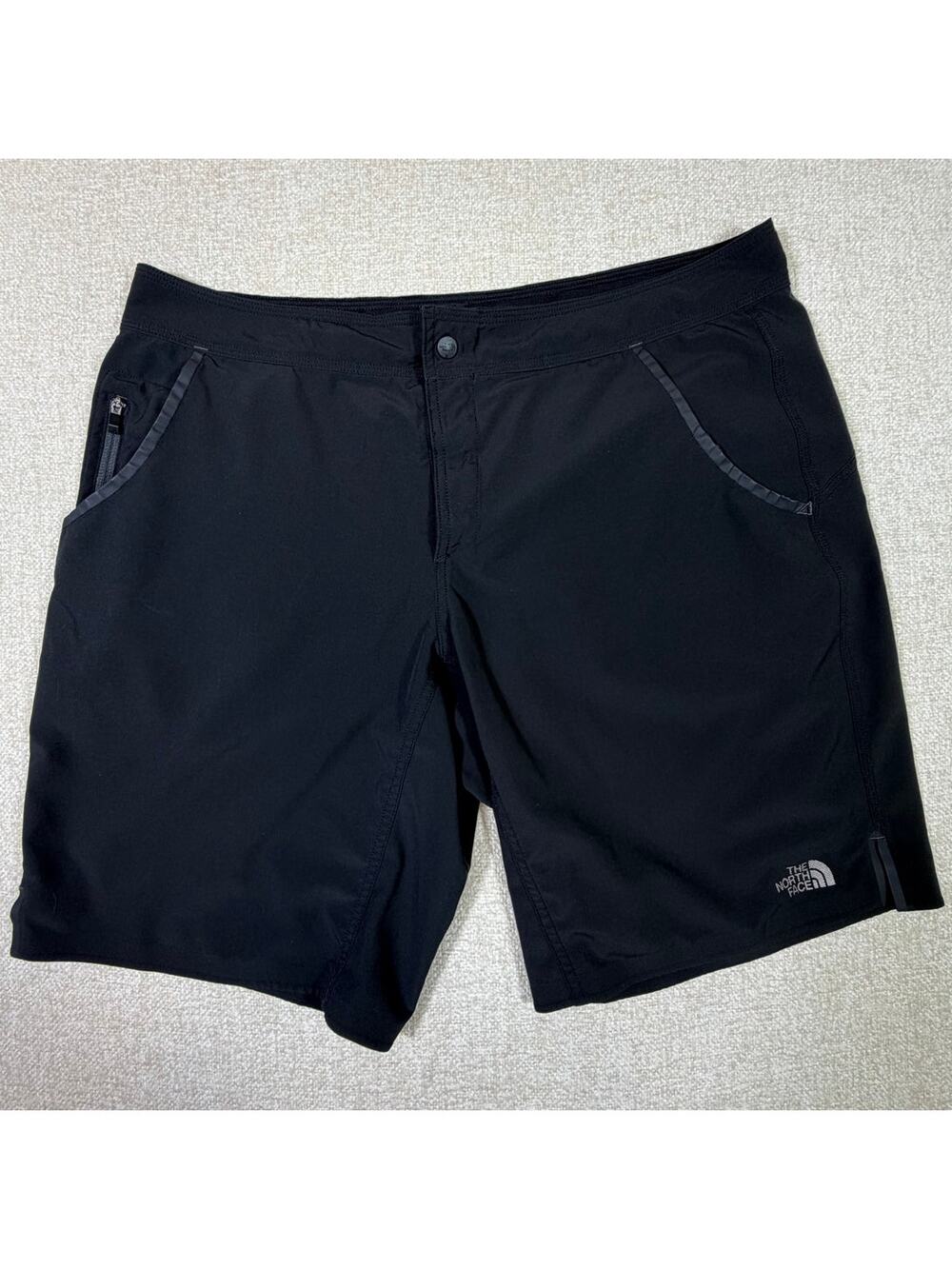 The North Face Men's 38 Black Nylon 3 Pocket Outdoor Hiking Shorts Trail Casual